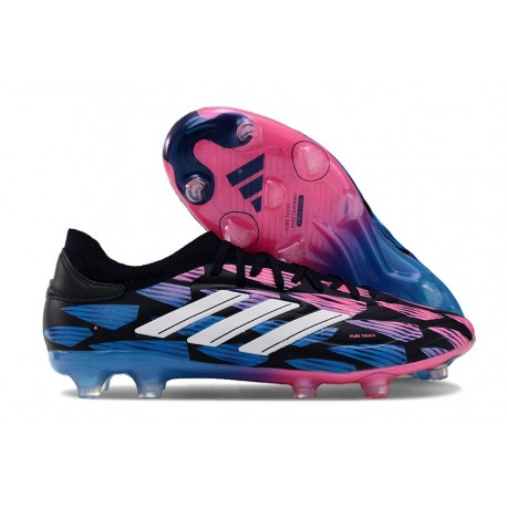 adidas Copa Pure II Elite + FG Cuir Encre Légende Blanc Ftwr Rose Solaire