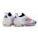 Crampons adidas F50 Elite FG Bleu Blanc Rose