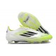 Crampons adidas F50 Elite FG Blanc Noir Jaune