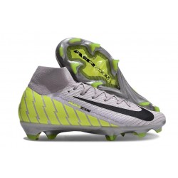 Chaussures Nike Mercurial Superfly 10 Elite FG Gris Volt Noir