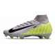 Chaussures Nike Mercurial Superfly 10 Elite FG Gris Volt Noir