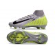 Chaussures Nike Mercurial Superfly 10 Elite FG Gris Volt Noir