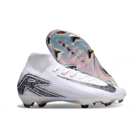 Chaussures Nike Mercurial Superfly 10 Elite FG Blanc Noir