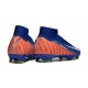Chaussures Nike Mercurial Superfly 10 Elite FG Bleu Orange Blanc