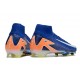 Chaussures Nike Mercurial Superfly 10 Elite FG Bleu Blanc Orange