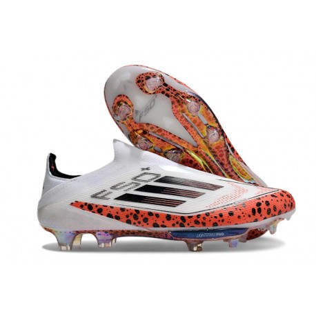 Crampons adidas F50+ LL FG X Messi Blanc Rouge Noir