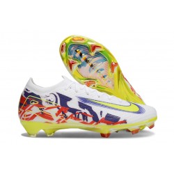 Nike Air Zoom Mercurial Vapor XVI Elite FG Blanc Violet Jaune Rouge