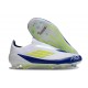 adidas F50 Elite Sans Lacets FG Blanc Jaune Solaire Bleu Lucide