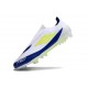 adidas F50 Elite Sans Lacets FG Blanc Jaune Solaire Bleu Lucide
