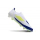 adidas F50 Elite Sans Lacets FG Blanc Jaune Solaire Bleu Lucide