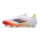 adidas F50 Elite Sans Lacets FG Blanc Noir Jaune Solaire