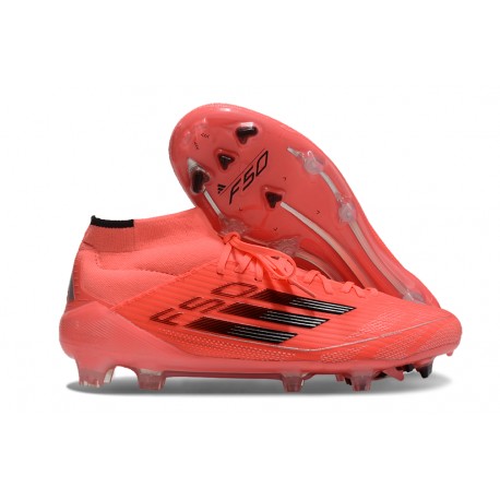 Crampons adidas F50 Elite Mid FG Vivid Horizon – Turbo Noir Argenté