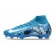 Nike Air Zoom Mercurial Superfly 10 Elite FG Bleu Blanc