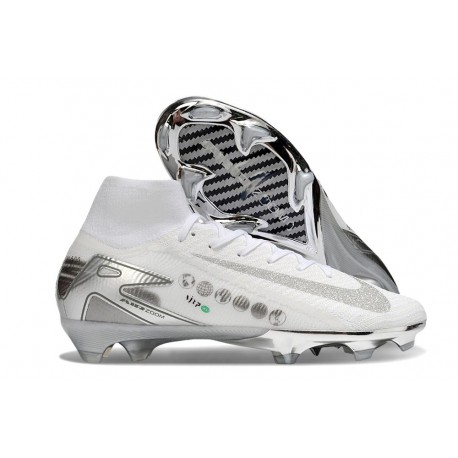 Nike Air Zoom Mercurial Superfly 10 Elite FG Blanc Argent