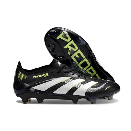 Crampons de Foot adidas Predator Elite FG Noir Blanc Citron Lucid