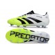 Crampons de Foot adidas Predator Elite FG Blanc Noir Citron Lucid