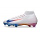 Nike Zoom Mercurial Superfly X Elite FG Blanc Bleu Rouge