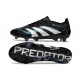 Crampons de Foot adidas Predator Elite FG Noir Blanc Bleu