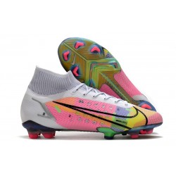 Chaussures Nike Mercurial Superfly 8 Elite FG Blanc Multicolore