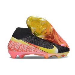 Nike Zoom Mercurial Superfly X Elite FG Noir Jaune Rouge Vert