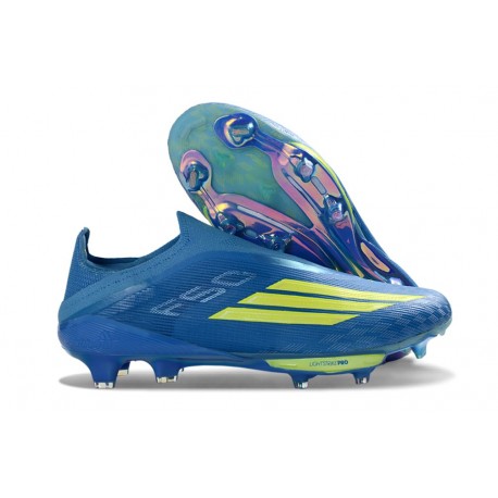 adidas F50+ LL FG X MESSI Equipe Bleu Royal Jaune Solaire Bleu Semi Eclatant