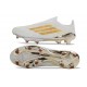 Crampons adidas F50+ LL FG Blanc Or