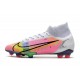 Chaussures Nike Mercurial Superfly 8 Elite FG Blanc Multicolore