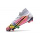 Chaussures Nike Mercurial Superfly 8 Elite FG Blanc Multicolore