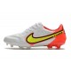 Chaussures de Foot Nike Tiempo Legend 9 Elite FG Blanc Volt Carmin