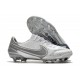 Chaussures de Foot Nike Tiempo Legend 9 Elite FG Blanc Gris