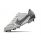 Chaussures de Foot Nike Tiempo Legend 9 Elite FG Blanc Gris