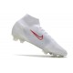 Chaussures Nike Mercurial Superfly 8 Elite FG Blanc Rouge
