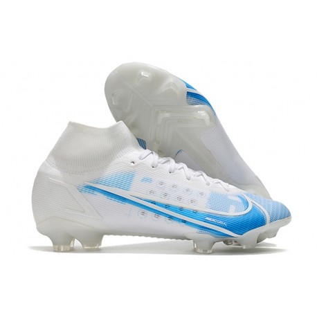 Nike Mercurial Superfly VIII Elite FG Neuf Blanc Bleu