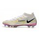Crampons Nike Phantom GT2 Elite DF FG Blanc Noir Carmin Rose