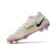 Crampons Nike Phantom GT2 Elite DF FG Blanc Noir Carmin Rose